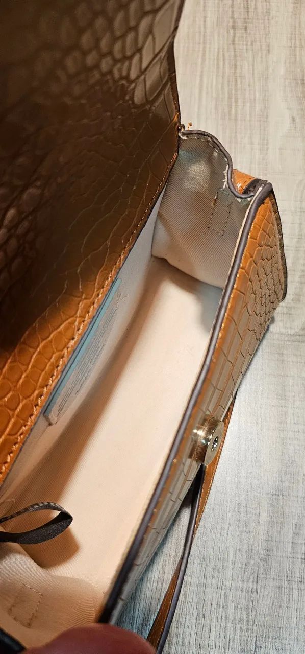 BOLSA AREZZO CROCO MARROM ( ORIGINAL ) - Foto 5
