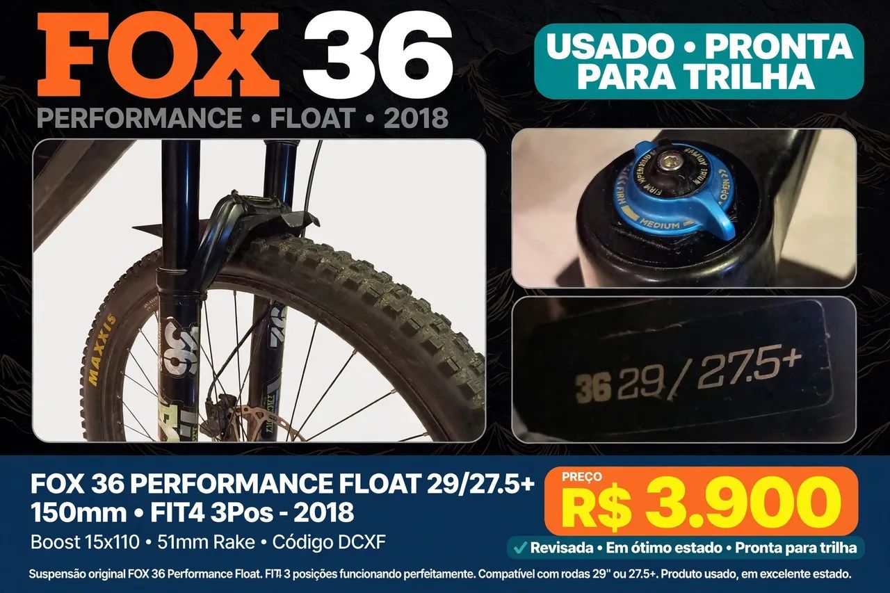 Suspensão bike Fox 36 29" performance