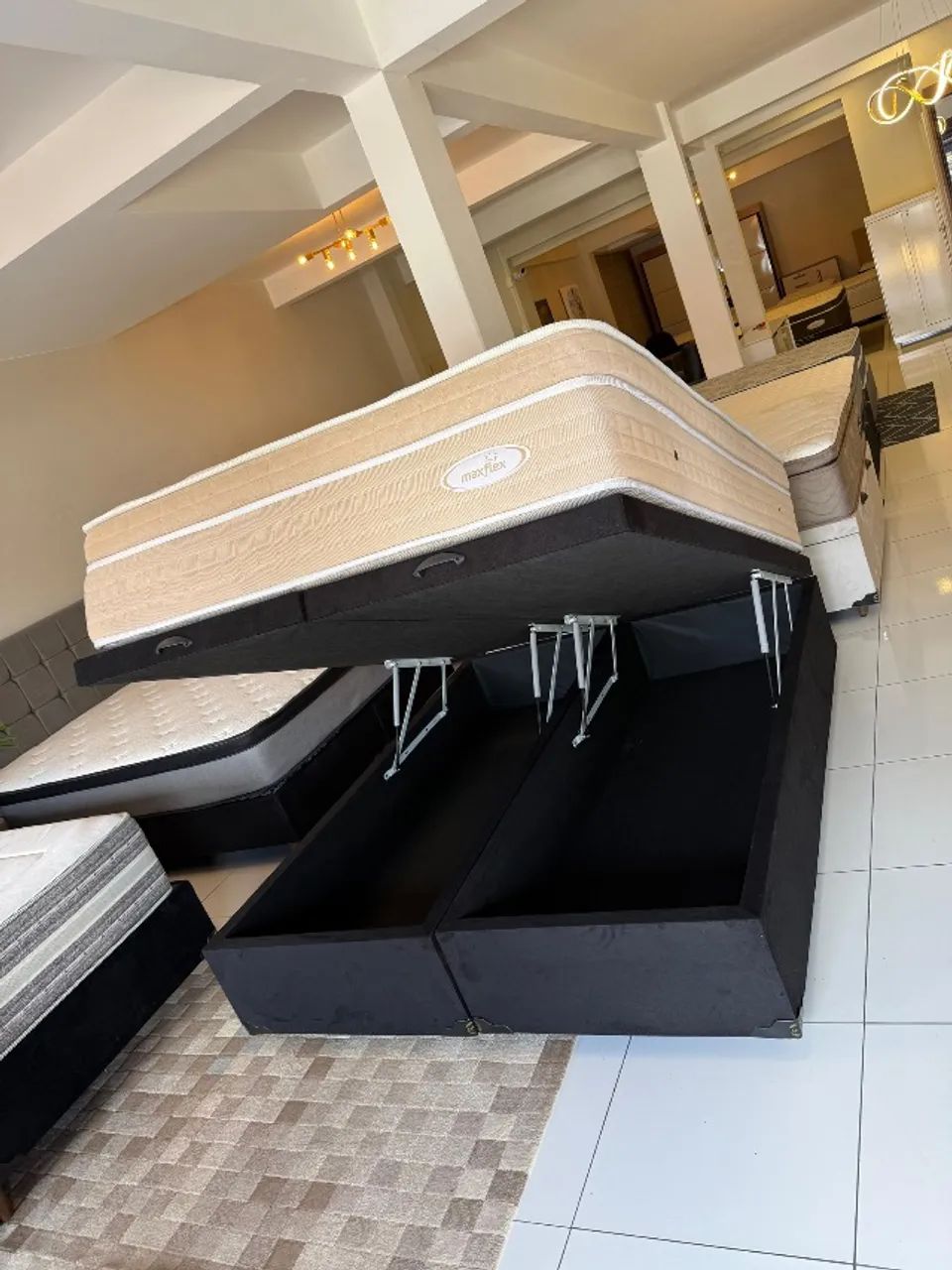 Cama BAÚ QUEEN COM COLCHÃO MAXFLEX - Entrego!  - Foto 3