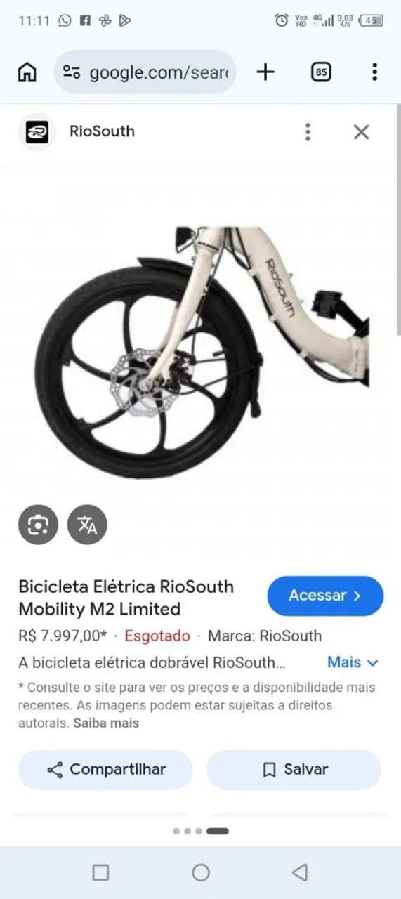 Bicicleta elétrica riosoth 