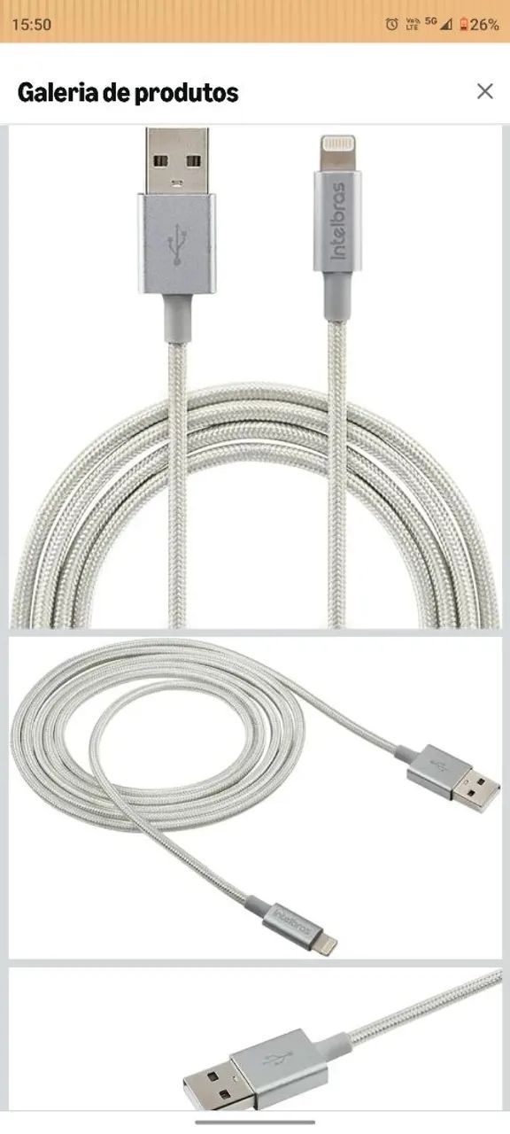 Cabo para iPhone reforçado Intelbras 