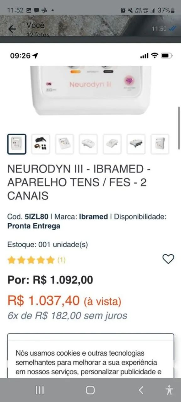 Eletroestimulador profissional dois canais 4 saídas  - Foto 4