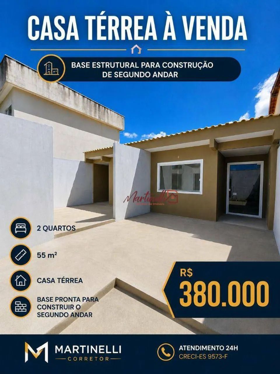 Casa Térrea à Venda | 2 Quartos | 55 m² | Planície da Serra