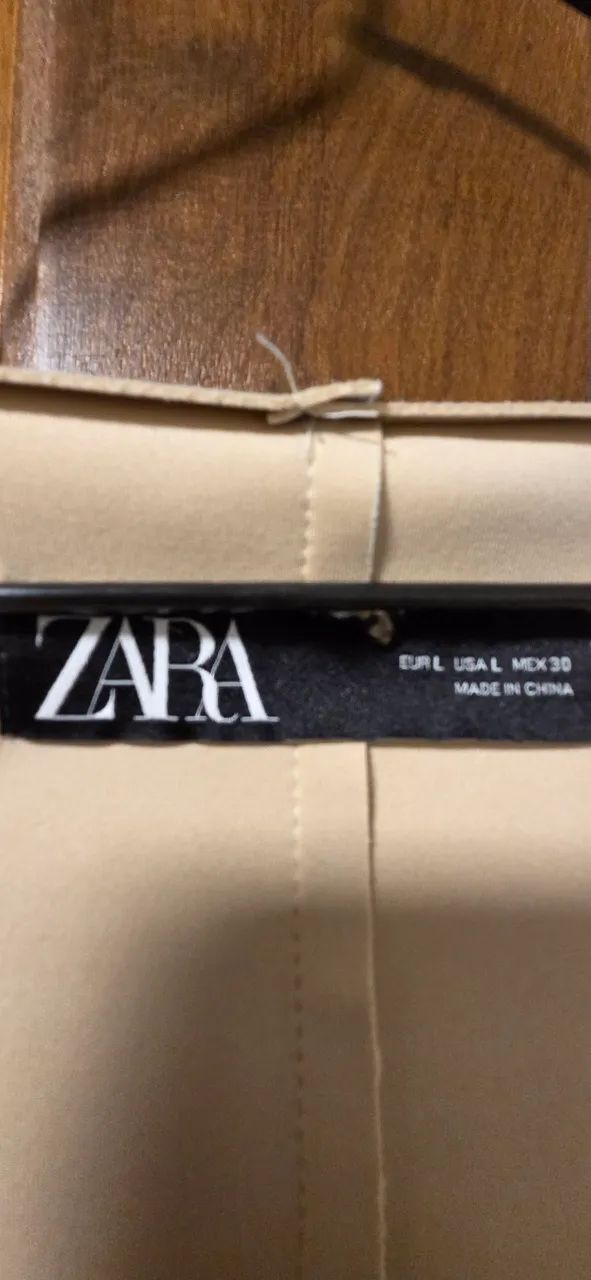 Sobretudo suede bege zara com capuz G - Foto 3