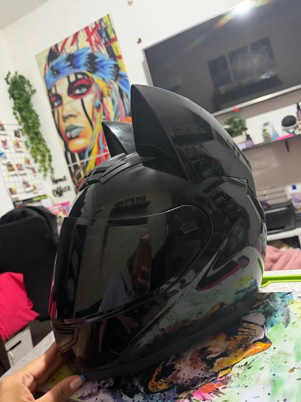 Capacete gatinha importado  - Foto 2