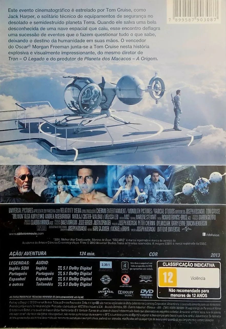 Filme DVD  Oblivion com Tom Cruise e Morgan Freeman Grande sucesso, evento cinematográfico - Foto 2