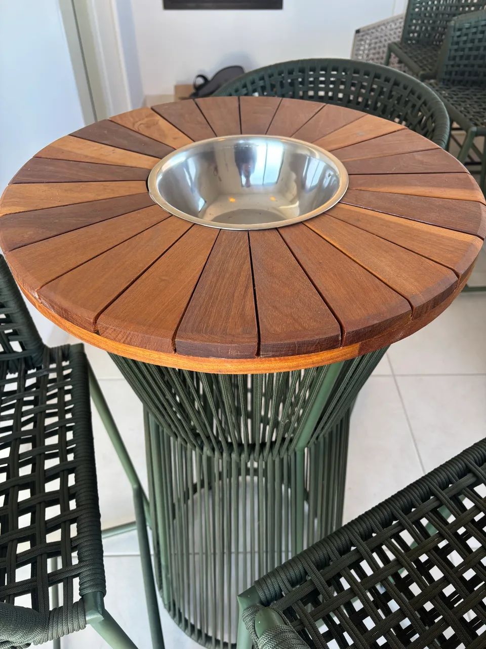 Mesa bistrô e cadeiras corda náutica  - Foto 2