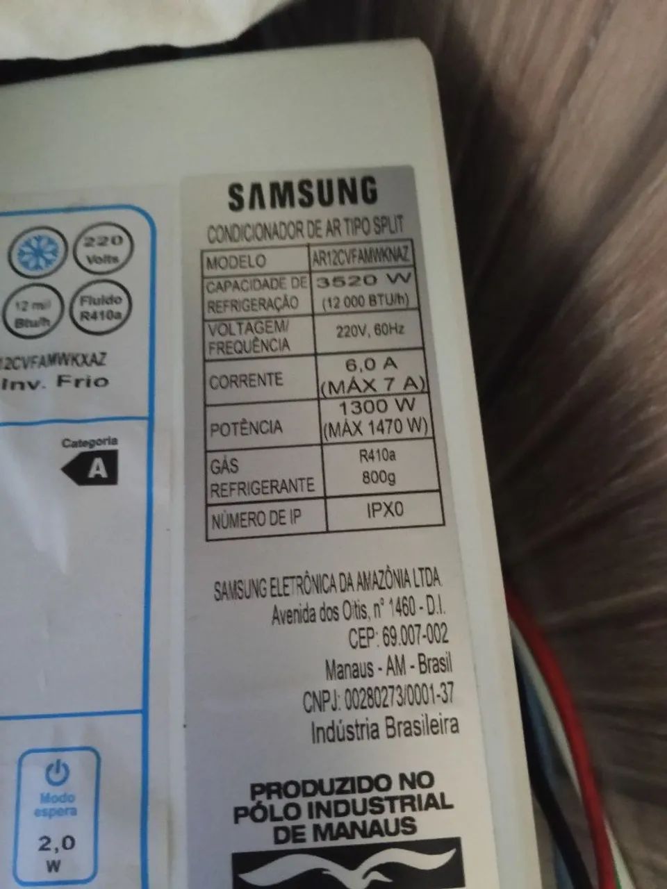 Ar condicionado Samsung Wind 12000 btu - Foto 3
