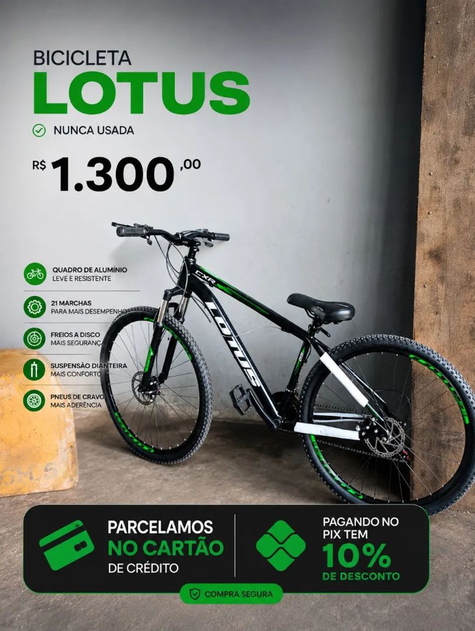 Bicicleta lótus nunca usada 