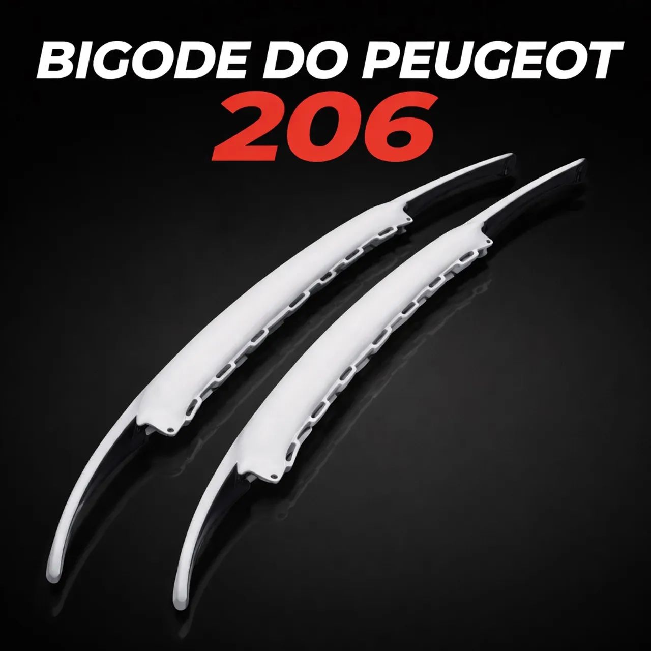 Bigode liso PEUGEOT 206 em FIBRA DE VIDRO 