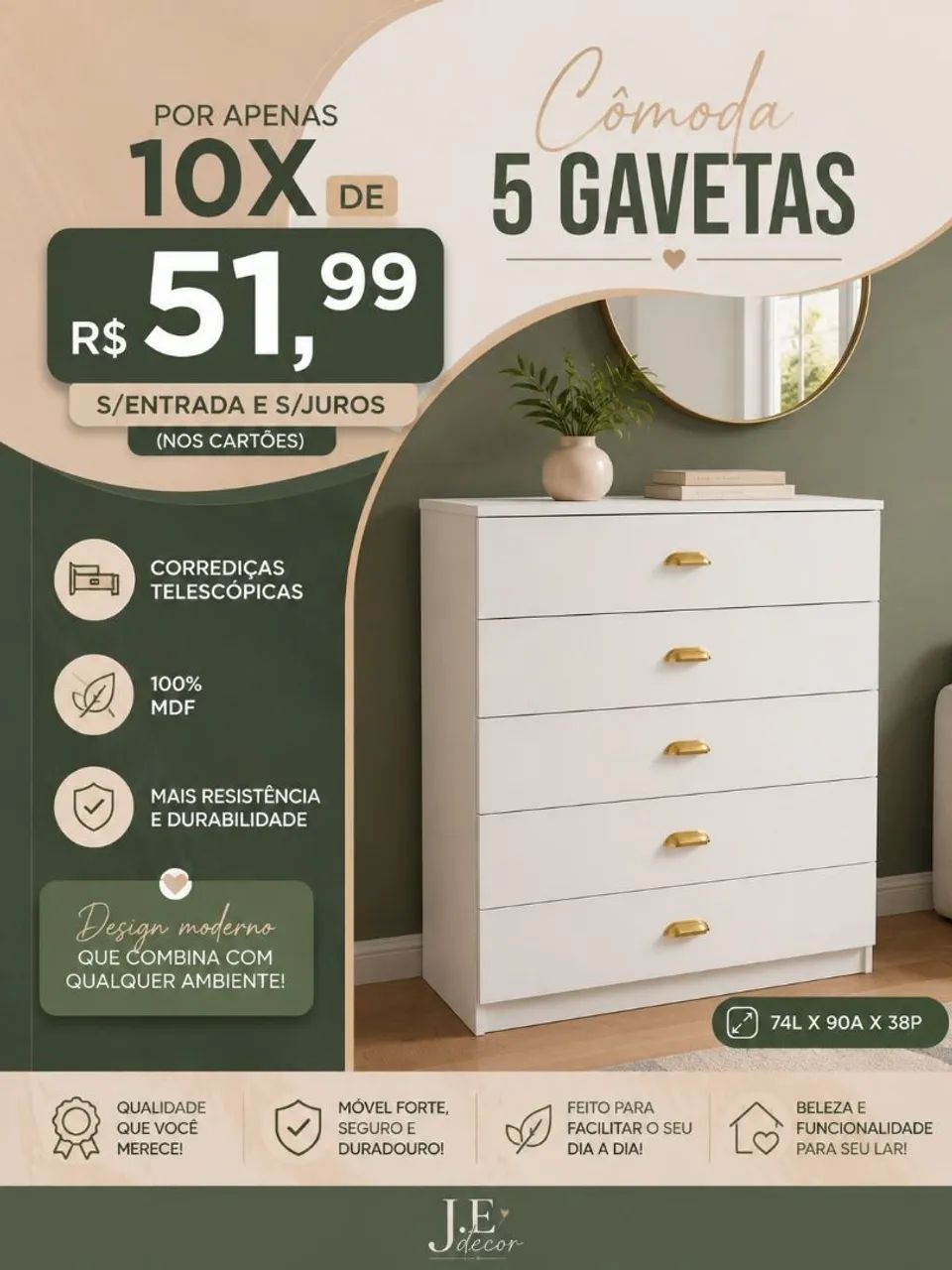 Cômodas em mdf - Foto 5