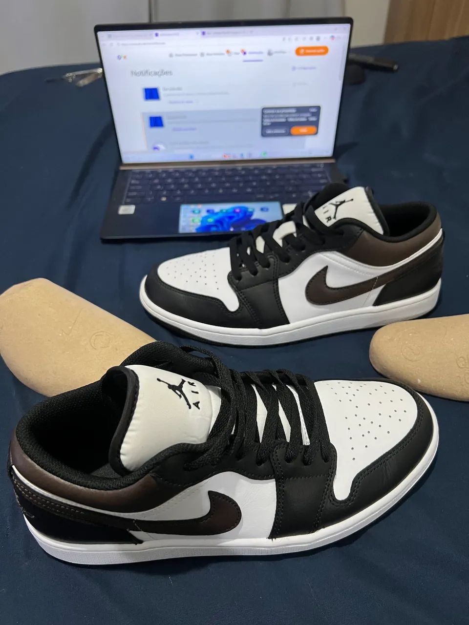 Jordan 1 low black/baroque brown-white - Foto 2