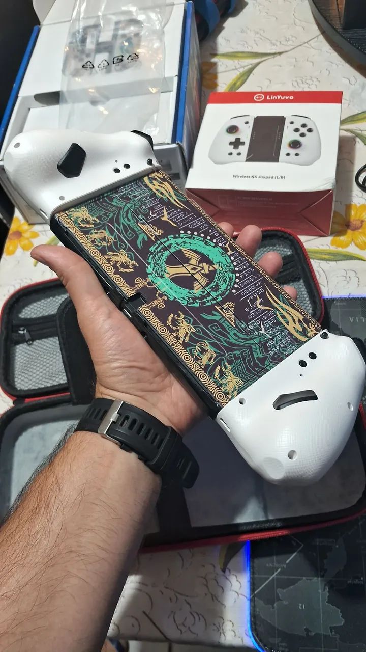 Nintendo Switch Branco Oled 512GB Bloqueado - Foto 2