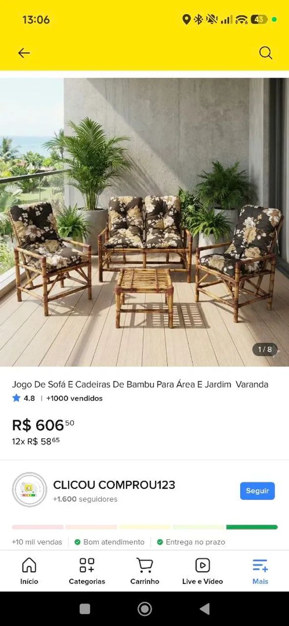 Vendo jogo de cadeiras de jardim - Foto 5