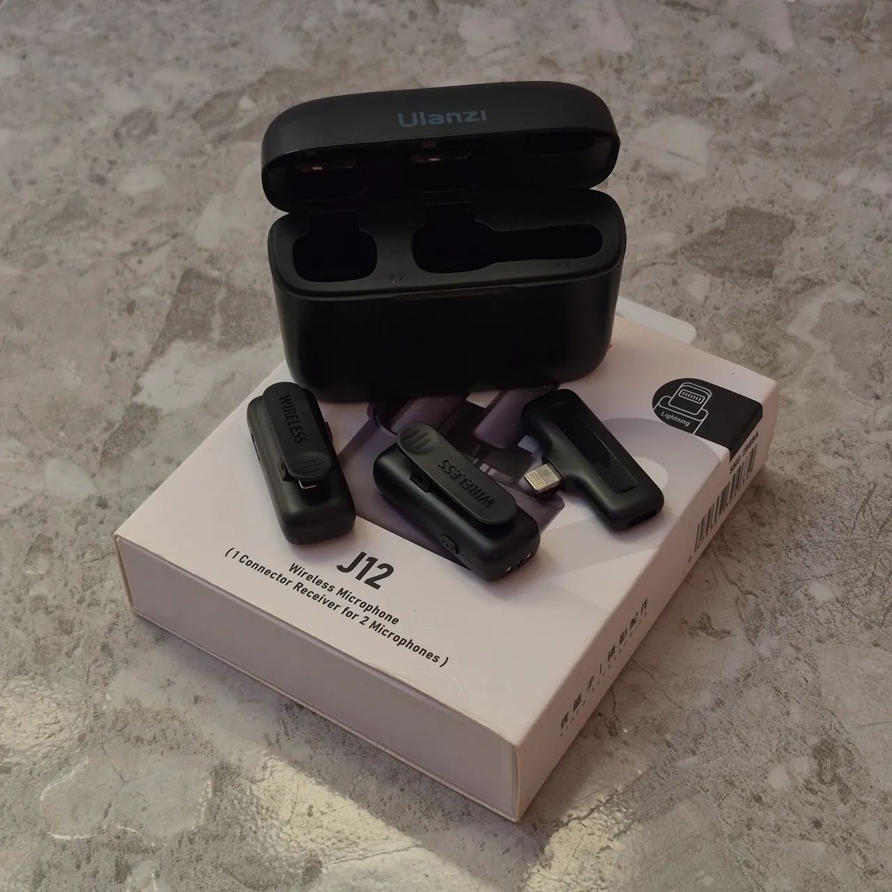 Microfone Lapela Duplo Ulanzi J12 Lightning (iPhone)