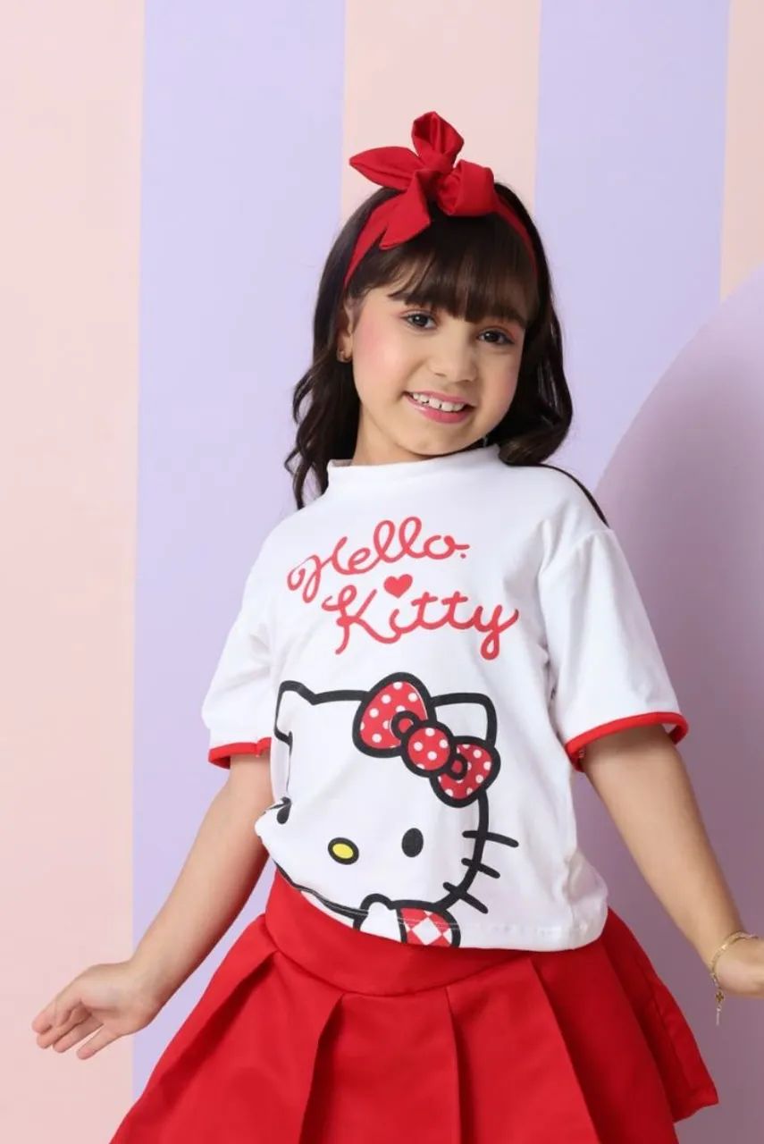 Conjunto hello Kitty vermelha  - Foto 4