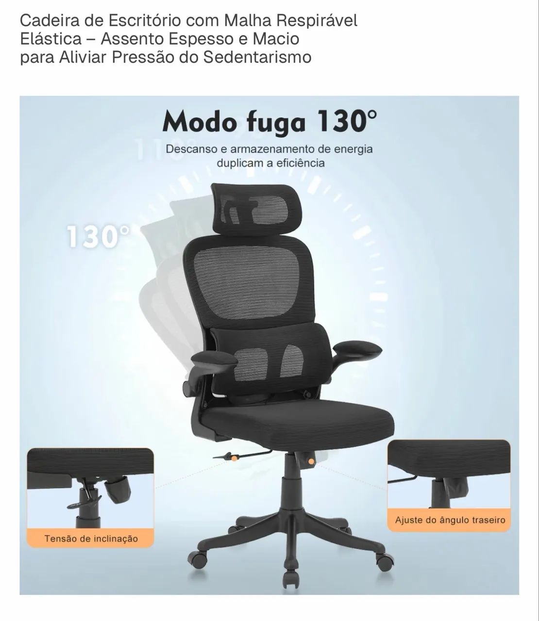 cadeira python fly confortus - Foto 4