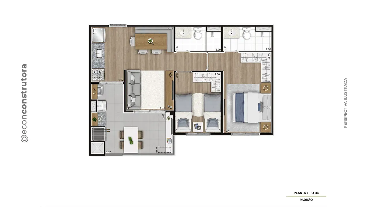 PLANTA 56m²
