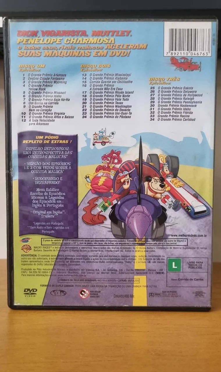 DVD CORRIDA MALUCA - HANNA BARBERA  - Foto 2