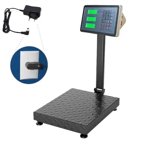 Balança de plataforma digital com mastro, 200kg e 30x40cm Nova - Foto 3