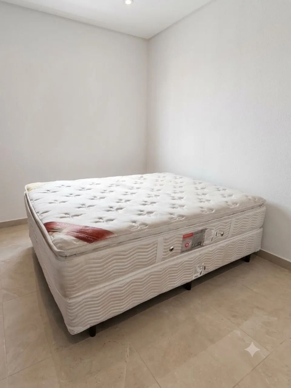 CAMA CASAL BOX E COLCHÃO ORTHOCRIM
