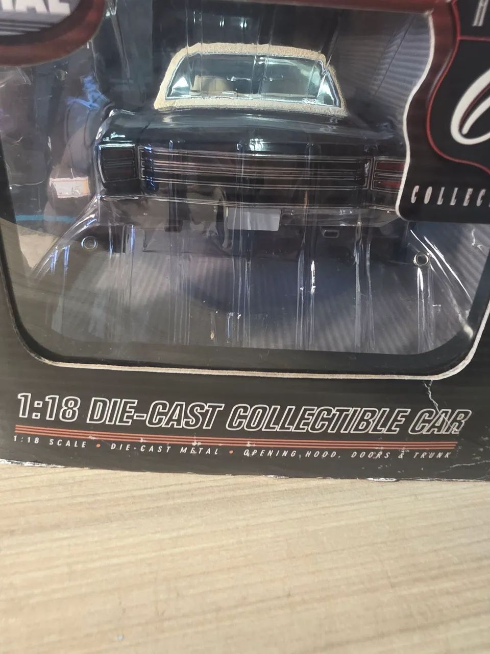 Miniatura 1:18 dodge dart 1968 gts azul c creme raro novo