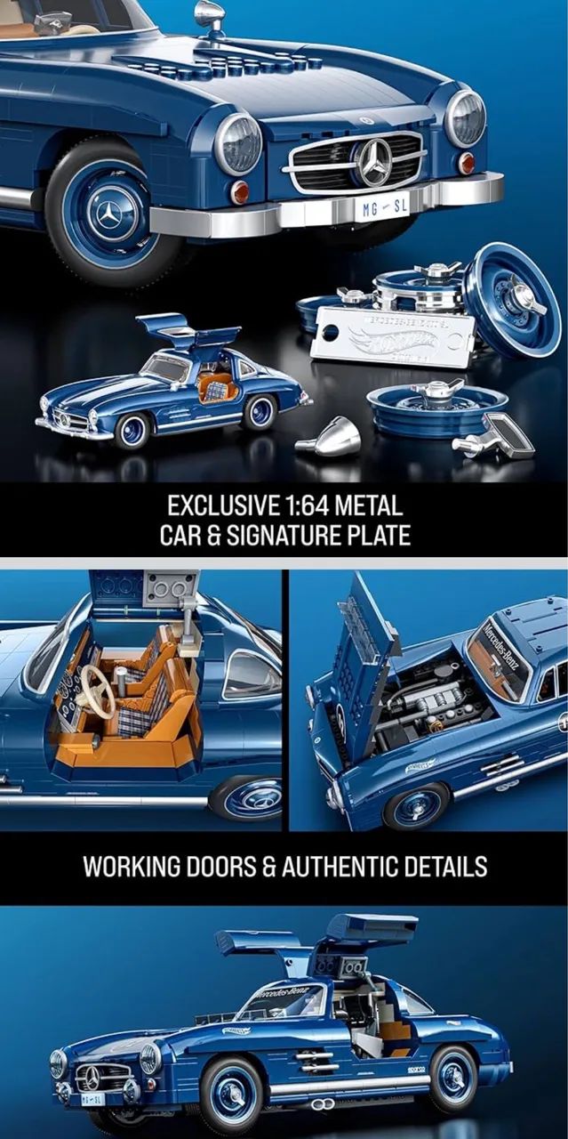 Mattel Brick Shop Hot Wheels Mercedes Benz 300 SL - Hobbies e