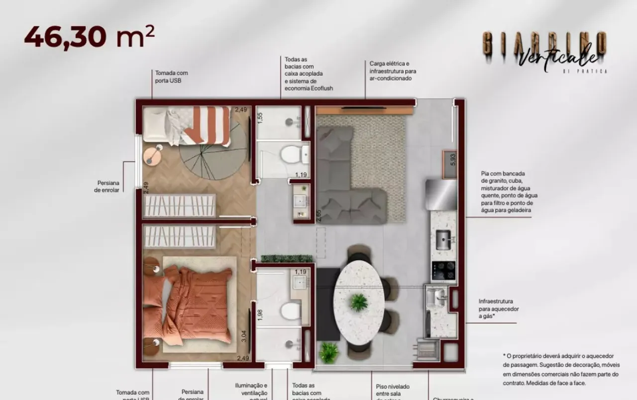 PLANTA 49m²