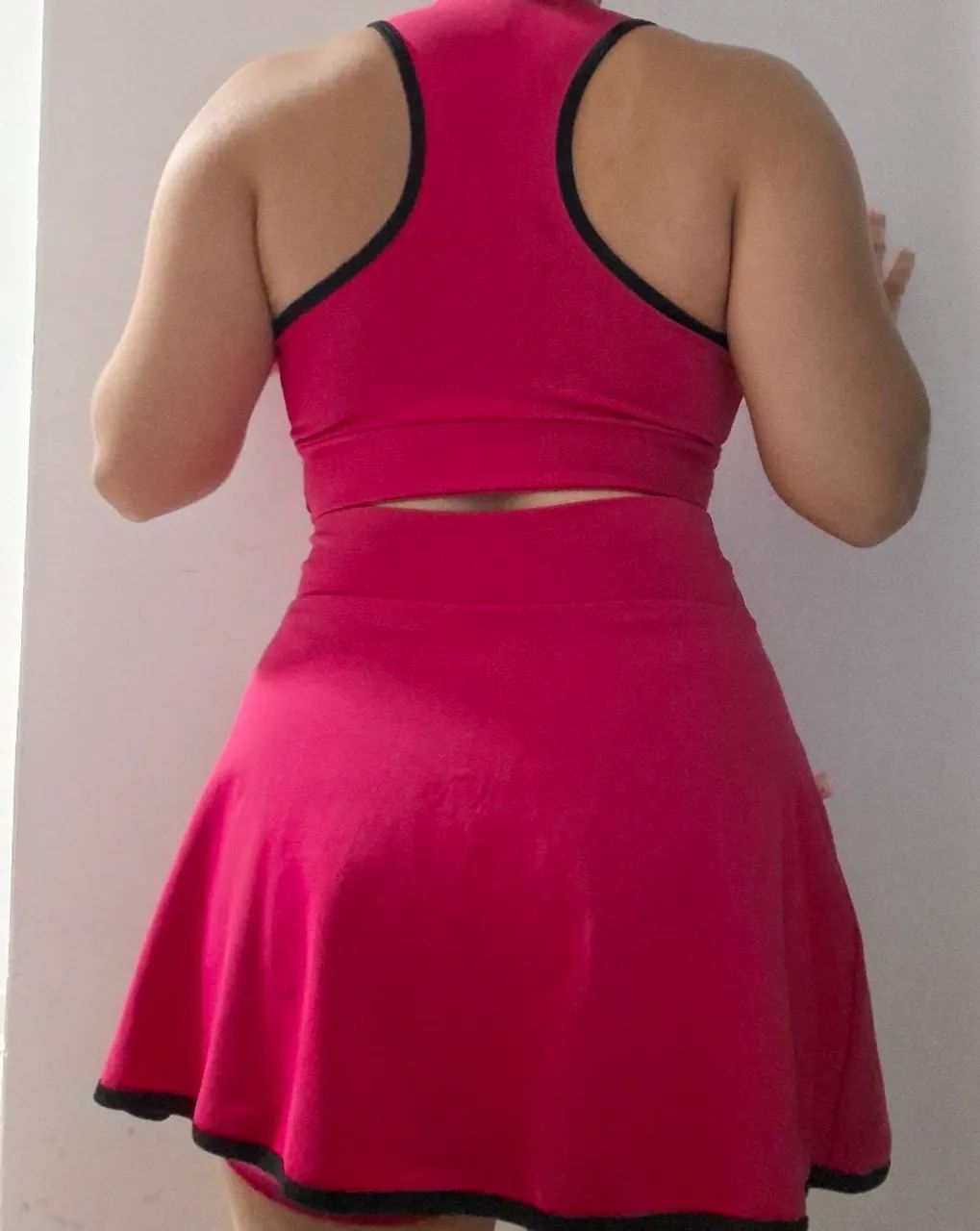 Conjunto de academia, short saia tam M