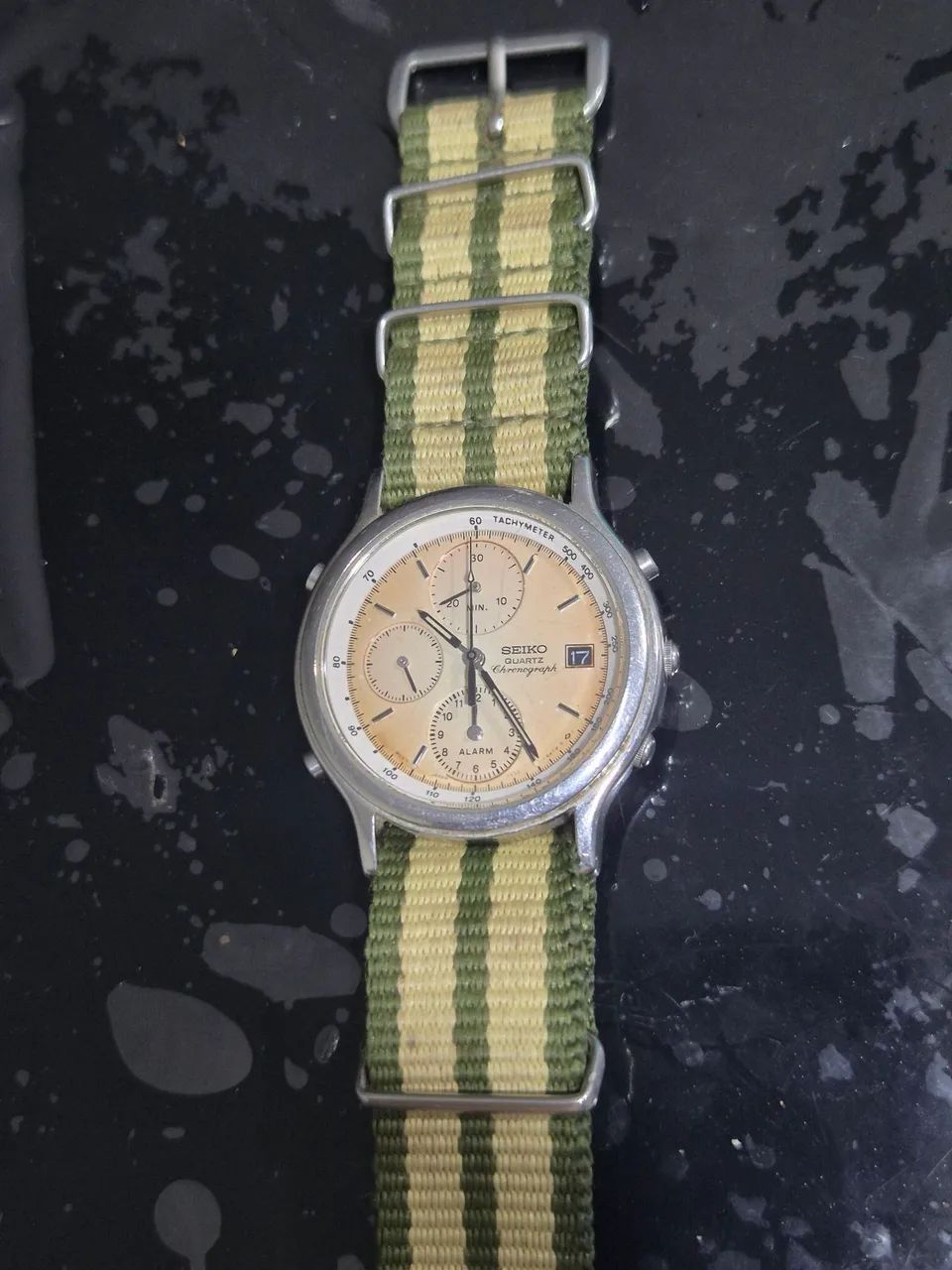 Relógio SEIKO CRONÓGRAFO 7T32 À QUARTZ   -   FUNCIONANDO - Foto 4