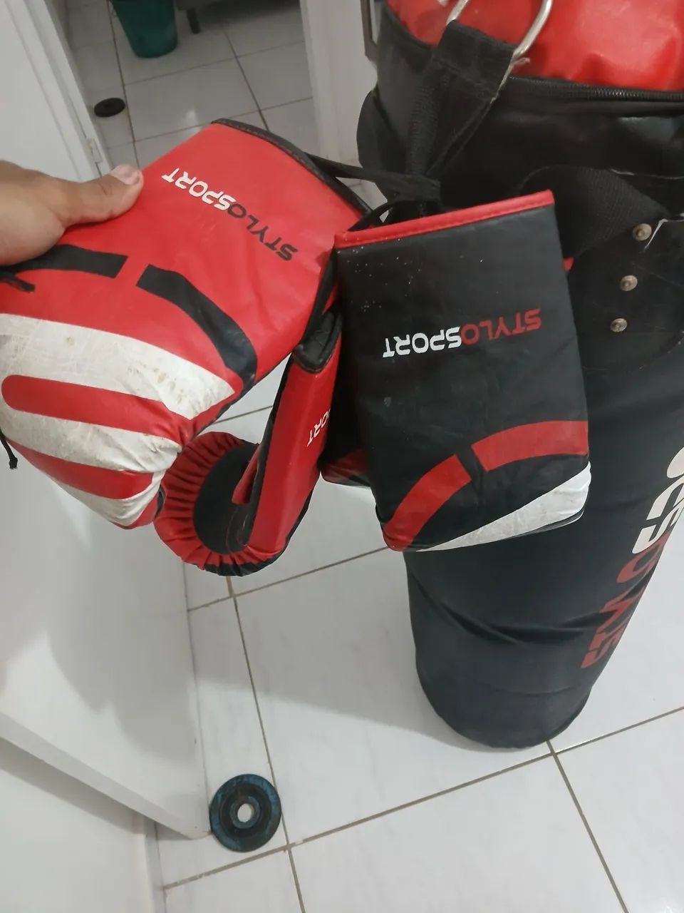 Saco de box + 2 pares de luva - Foto 4