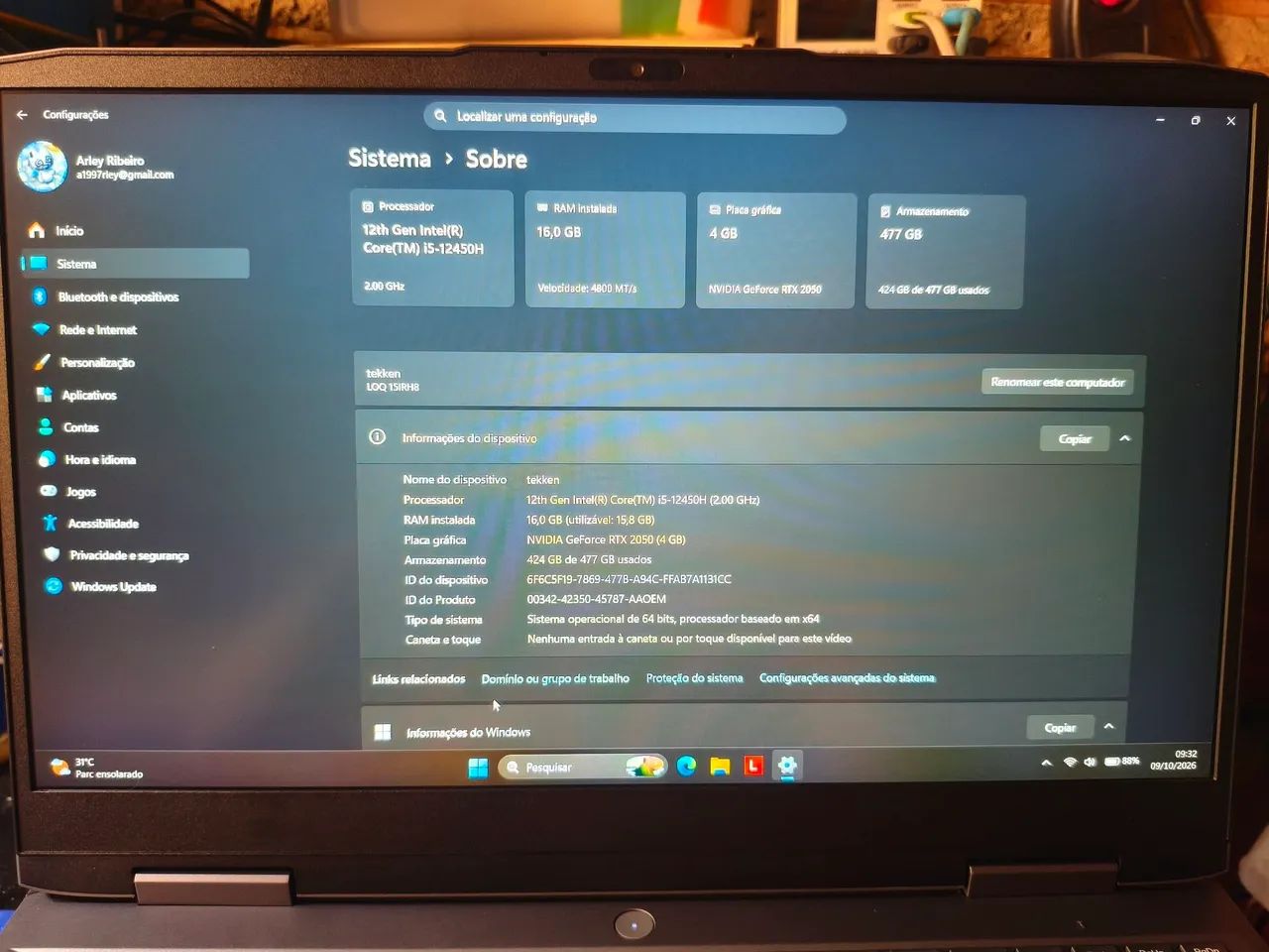 Notebook Lenovo loq - Foto 3