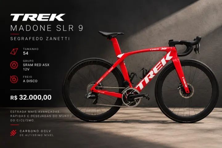Bicicleta Trek Madone SLR 9 - Segafredo Zanetti - Ciclismo - Barra