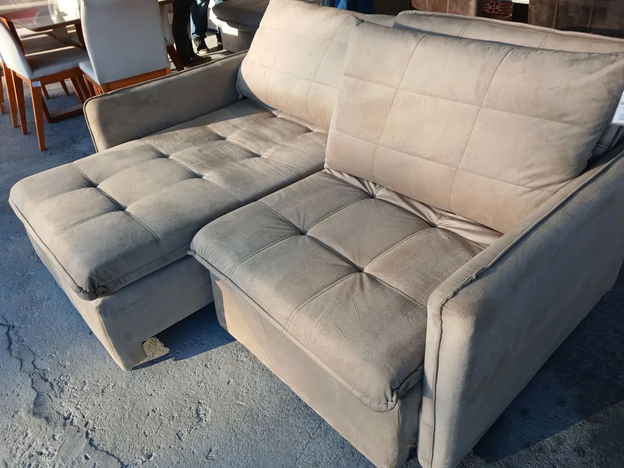 Sofa retrátil reclinável, madrinha 1,80, 18x sem juros