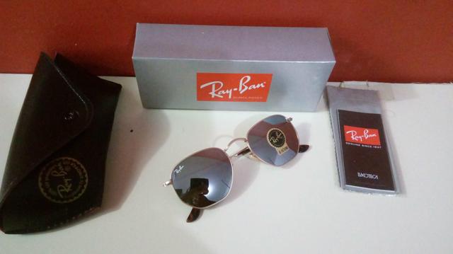 Óculos Ray Ban Hexagonal Espelhado Unissex Novo Frete grátis - Foto 3