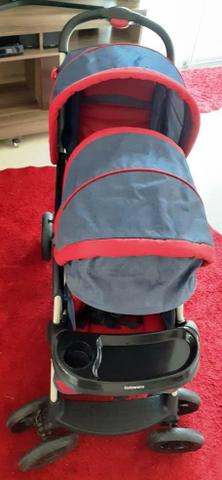 Carrinho Gêmeos Galzerano Doppio Jeans - Impecável - Foto 2
