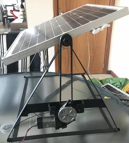 Tracker módulo solar mais estrutura com motor e movimentação unidirecional - Foto 2