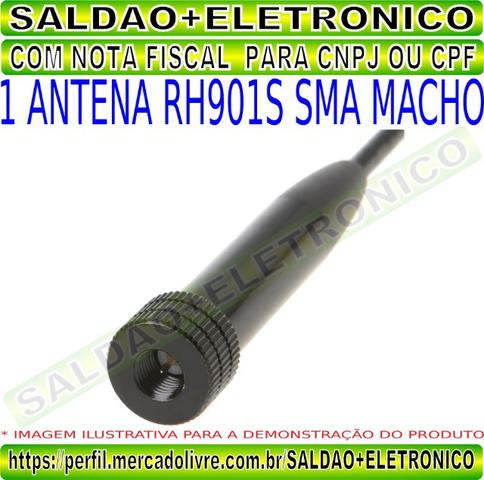 Antena rh901s sma macho adaptador conector sma macho dual band vhf uhf flexivel yaesu - Foto 2