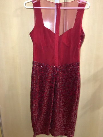 vestido vermelho paete