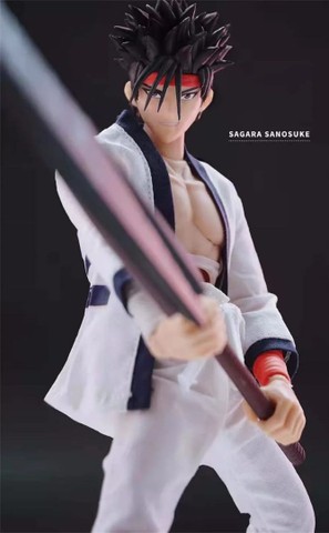 Boneco samurai x Sanosuke Sagara anime Lançamento amigo Kenshin 