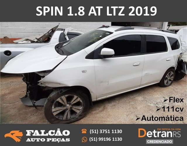 chevrolet spin 1.8 automatica ltz 2019/2019 flex sucata em peças - Foto 4