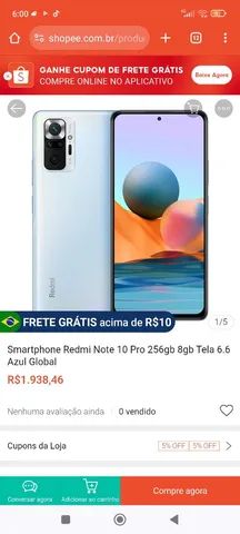 Note 10 usado  Shopee Brasil