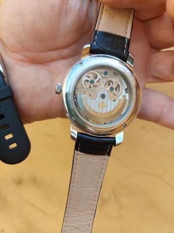 Relogio Patek Calatrava Tourbillon Pulseira Couro - Foto 5