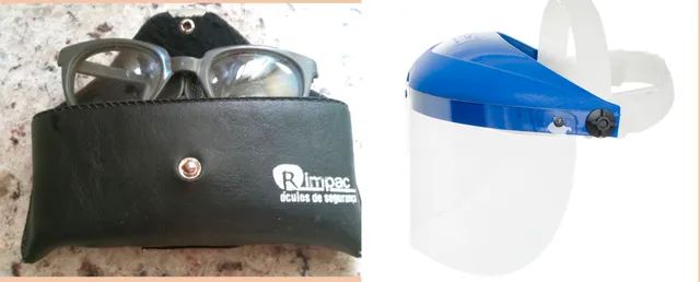 Protetor Facial Delta Plus 8' Incolor - novo e Óculos de Segurança Rimpac- usado