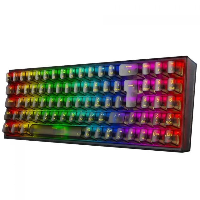Teclado Mecânico 78% Redragon Pollux Pro Clear RGB Bluetooth/Wireless - WZetta - Foto 5