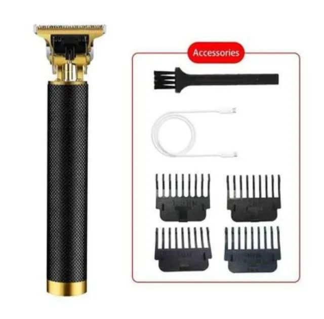 Máquina profissional de cortar cabelo e barba recarregável via USB sem fio aparador - Foto 3
