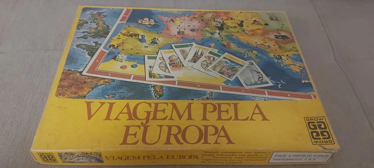 Jogo de Tabuleiro Viagem Pela Europa Grow