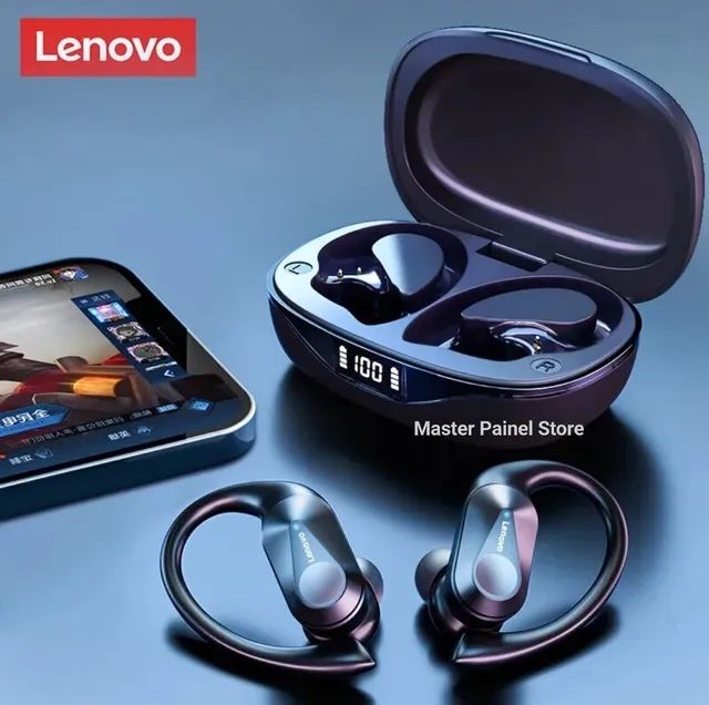 Fone Ouvido Bluetooth Lenovo Base Carregamento com Indicação Carga  - Foto 2