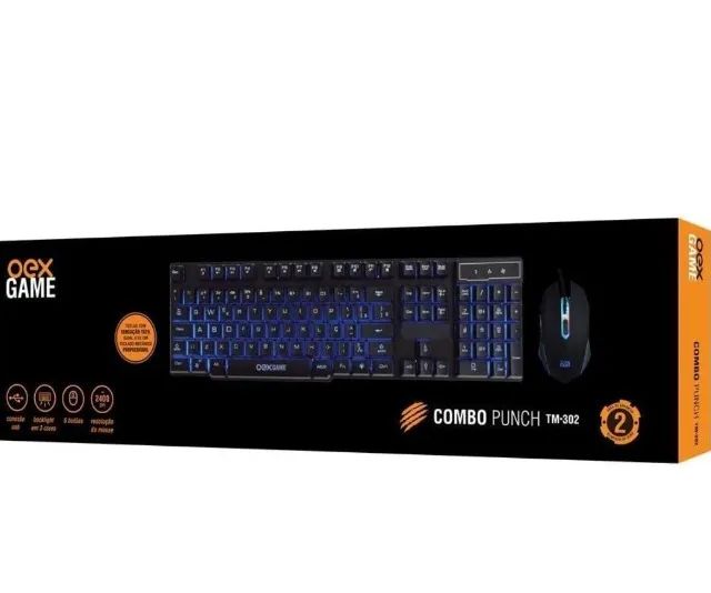 Kit Combo Teclado E Mouse Oex Tm302 2.400dpi Punch Preto