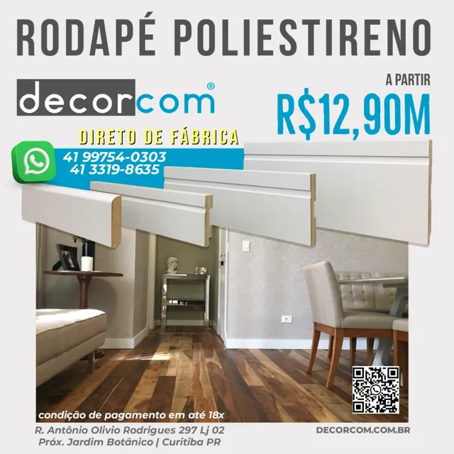 Rodapé Poliestireno Prova D?água Promoção